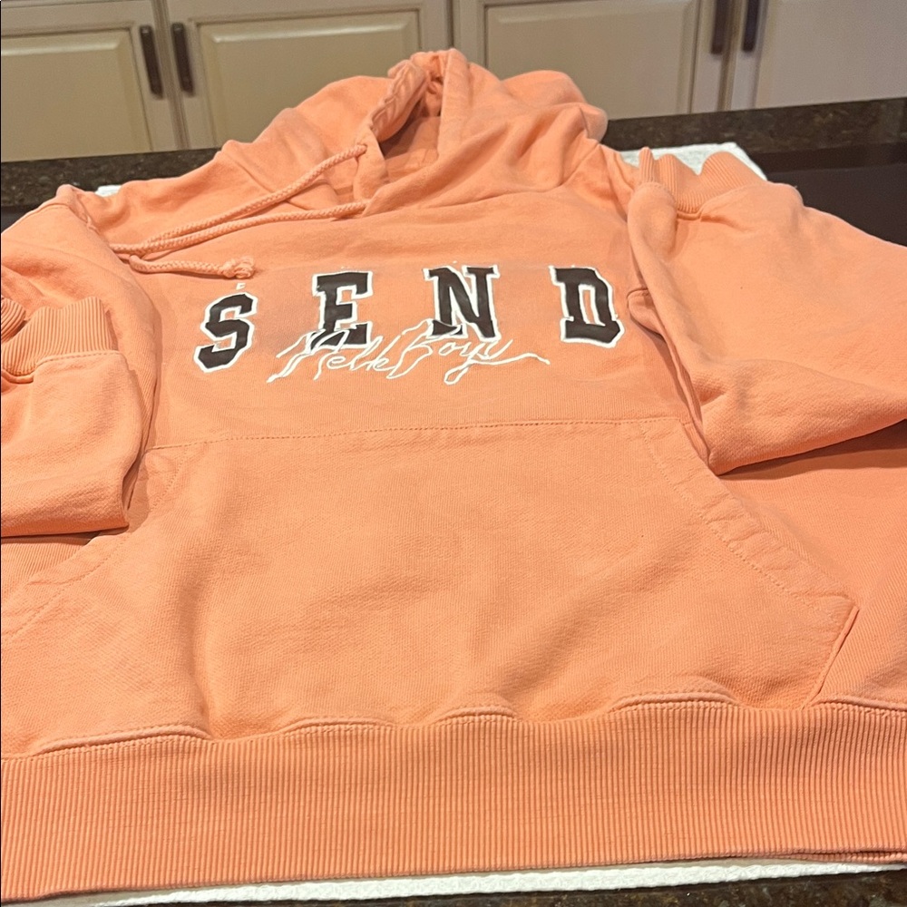 Men's Stylish Peach Hoodie by